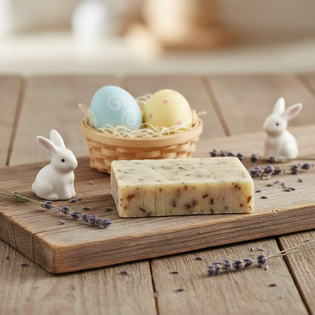 IDEA REGALO PASQUA SAPONE LAVANDA IN CARTONE RICICLATO