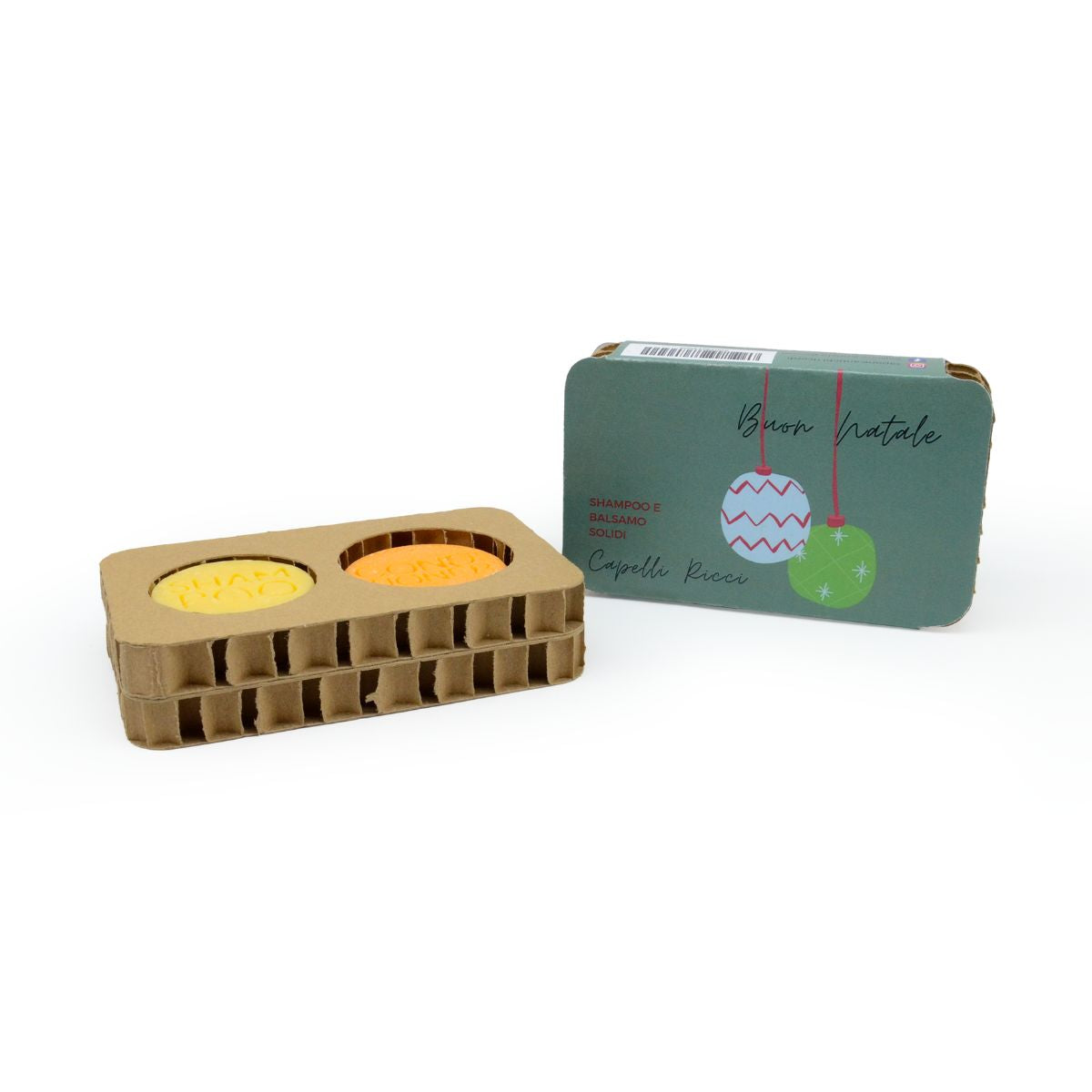 CONFEZIONE NATALIZIA SHAMPOO SOLIDO CAPELLI RICCI + BALSAMO SOLIDO CAPELLI RICCI