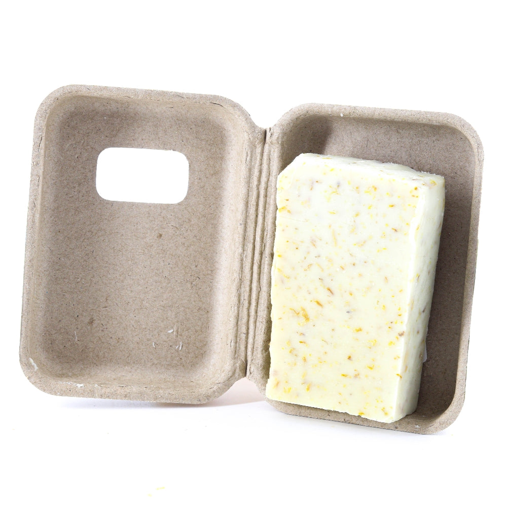 CALENDULA SOAP PACKAGING IN RECYCLED CARDBOARD