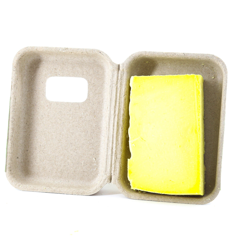 Emballage de savon à la pomme verte en carton recyclé