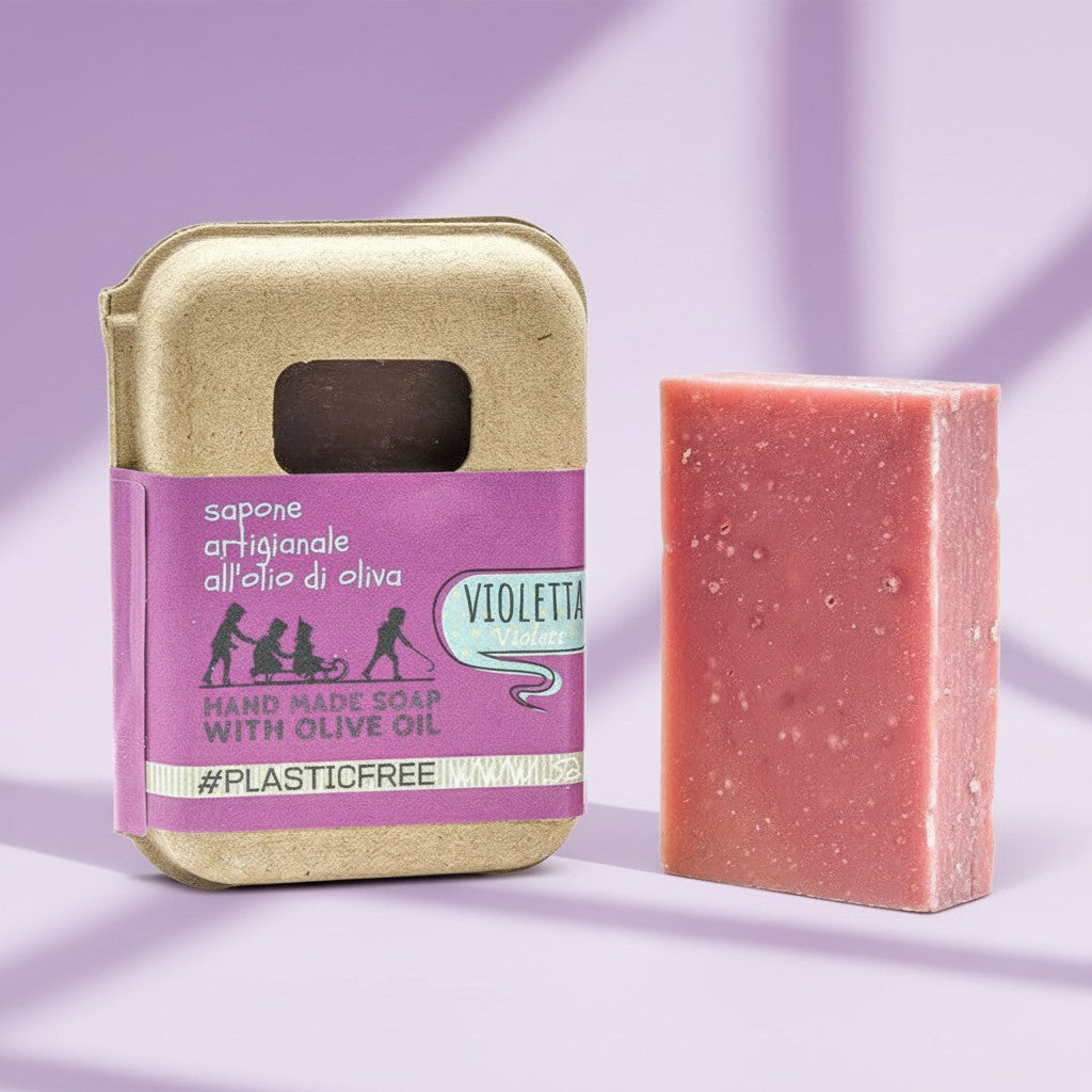 SAPONE VIOLETTA PACKAGING IN CARTONE RICICLATO