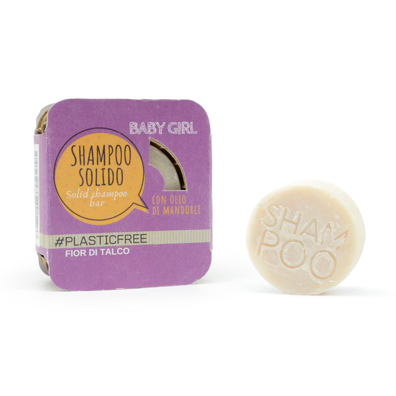 SHAMPOO SOLIDO BABY GIRL AL FIOR DI TALCO senza BAR SAVER IN SUGHERO