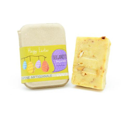 IDÉE CADEAU DE PÂQUES : SAVON À LA BERGAMOTE EN CARTON RECYCLÉ