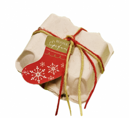 CONFEZIONE REGALO 4 BOMBE DA BAGNO A UOVO PER NATALE EPIFANIA