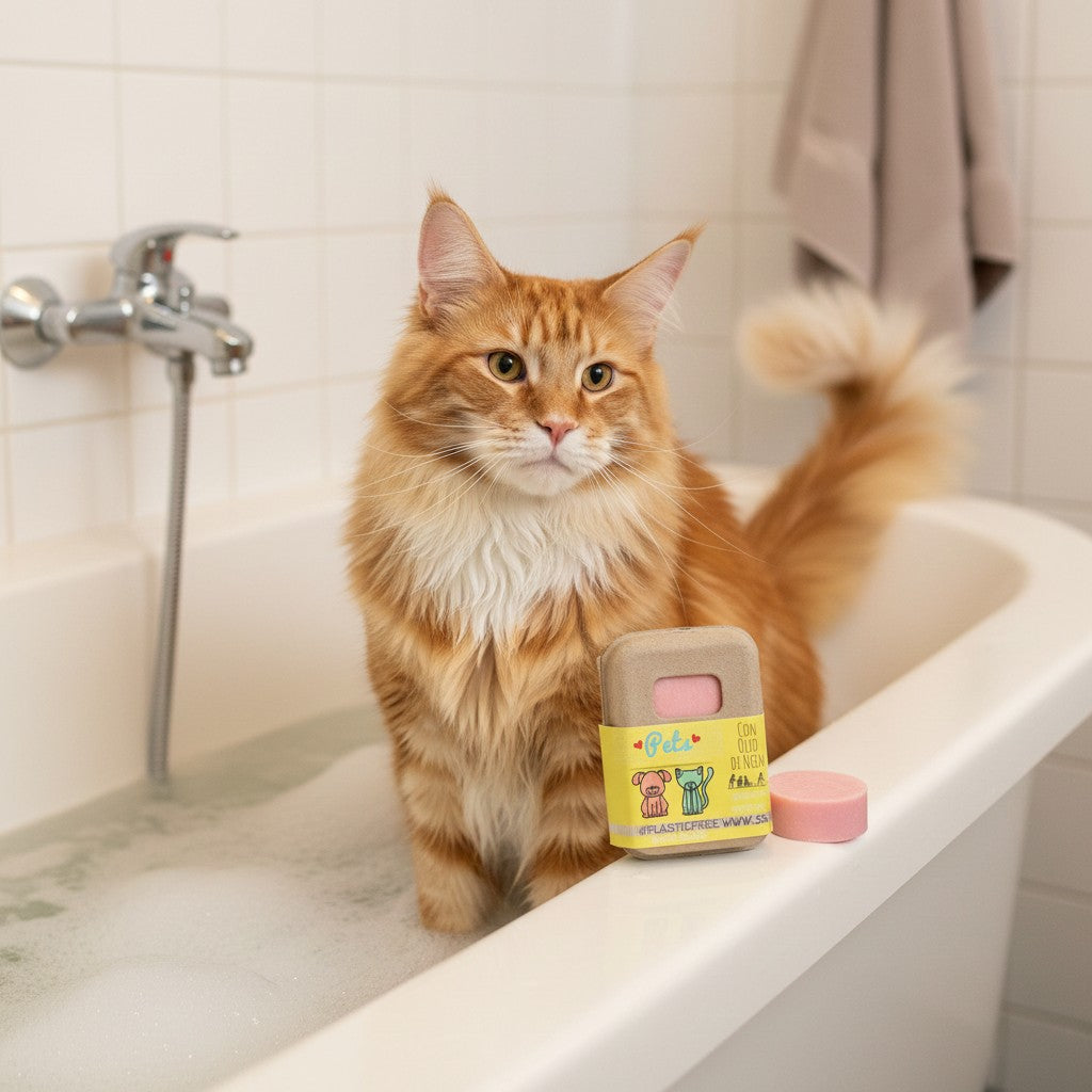 SHAMPOO SOLIDO CANI E GATTI ALLA ROSA CON OLIO DI NEEM