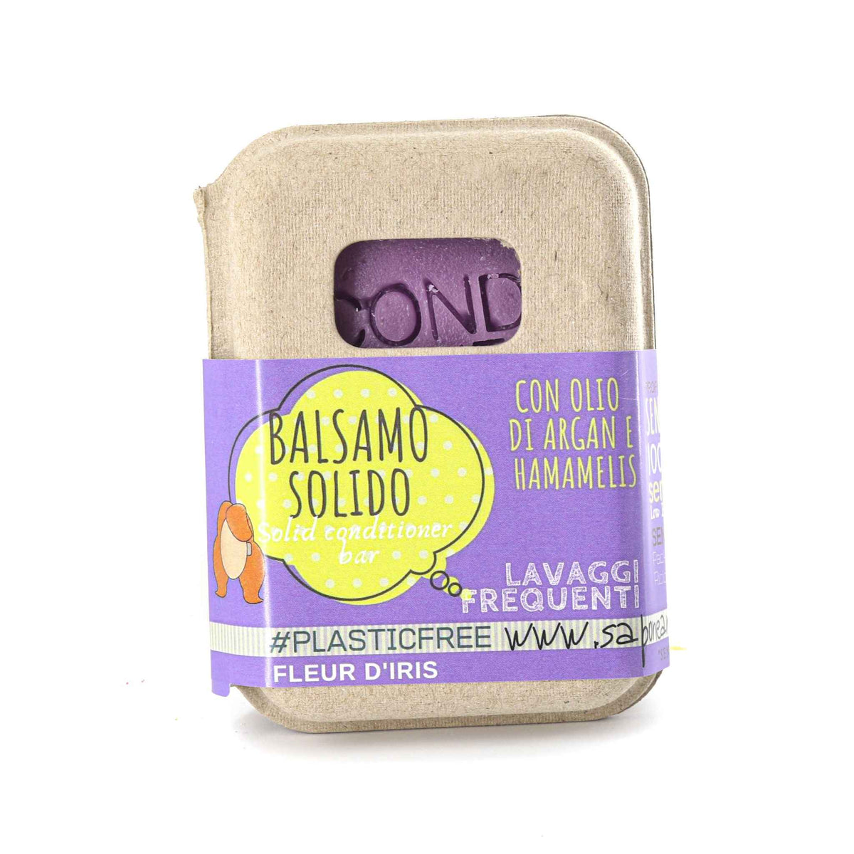 BALSAMO SOLIDO LAVAGGI FREQUENTI AL FLEUR D’IRIS CON  BAR SAVER IN SUGHERO