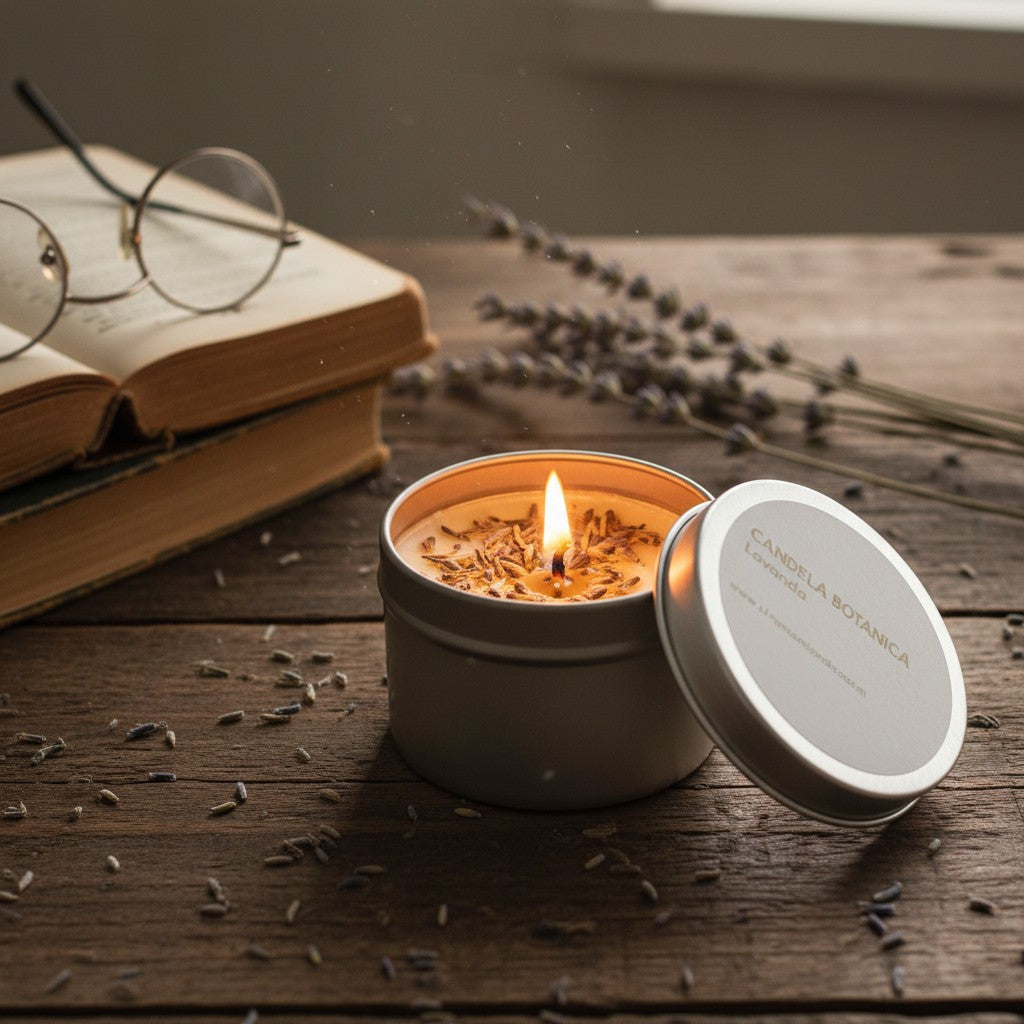 CANDELA BOTANICA ALLA LAVANDA