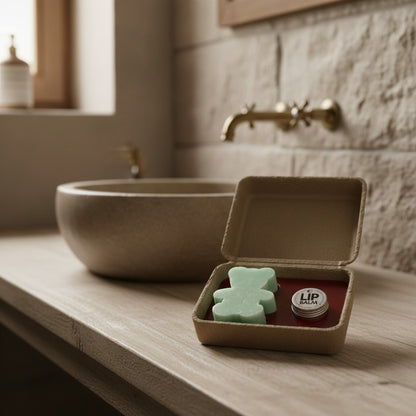 CONFEZIONE REGALO SAN VALENTINO – TENEREZZA | BALSAMO LABBRA E SAPONE ARTIGIANALE