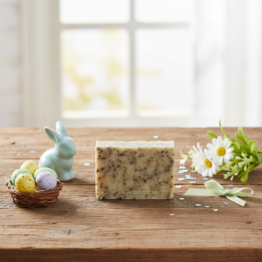 IDEA REGALO PASQUA  SAPONE MENTA PIPERITA IN CARTONE RICICLATO
