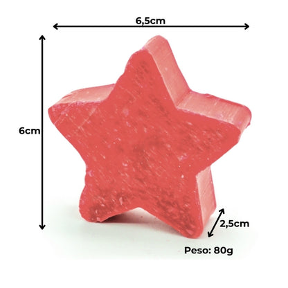 STAR-SHAPED RED ROSE SOAP, Gli Sfuselli® - Maxi