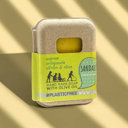 EMBALLAGE DE SAVON AU BOIS DE SANTAL EN CARTON RECYCLÉ