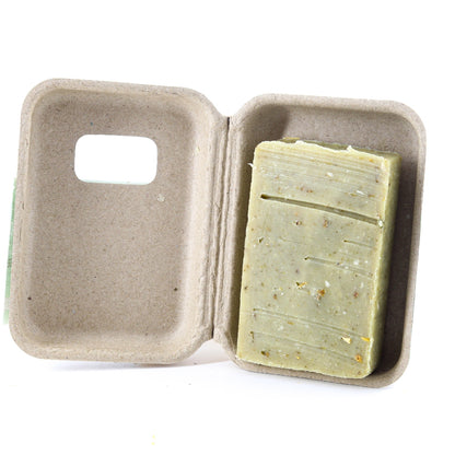 TEA TREE SOAP PACKAGING IN RECYCLED CARDBOARD