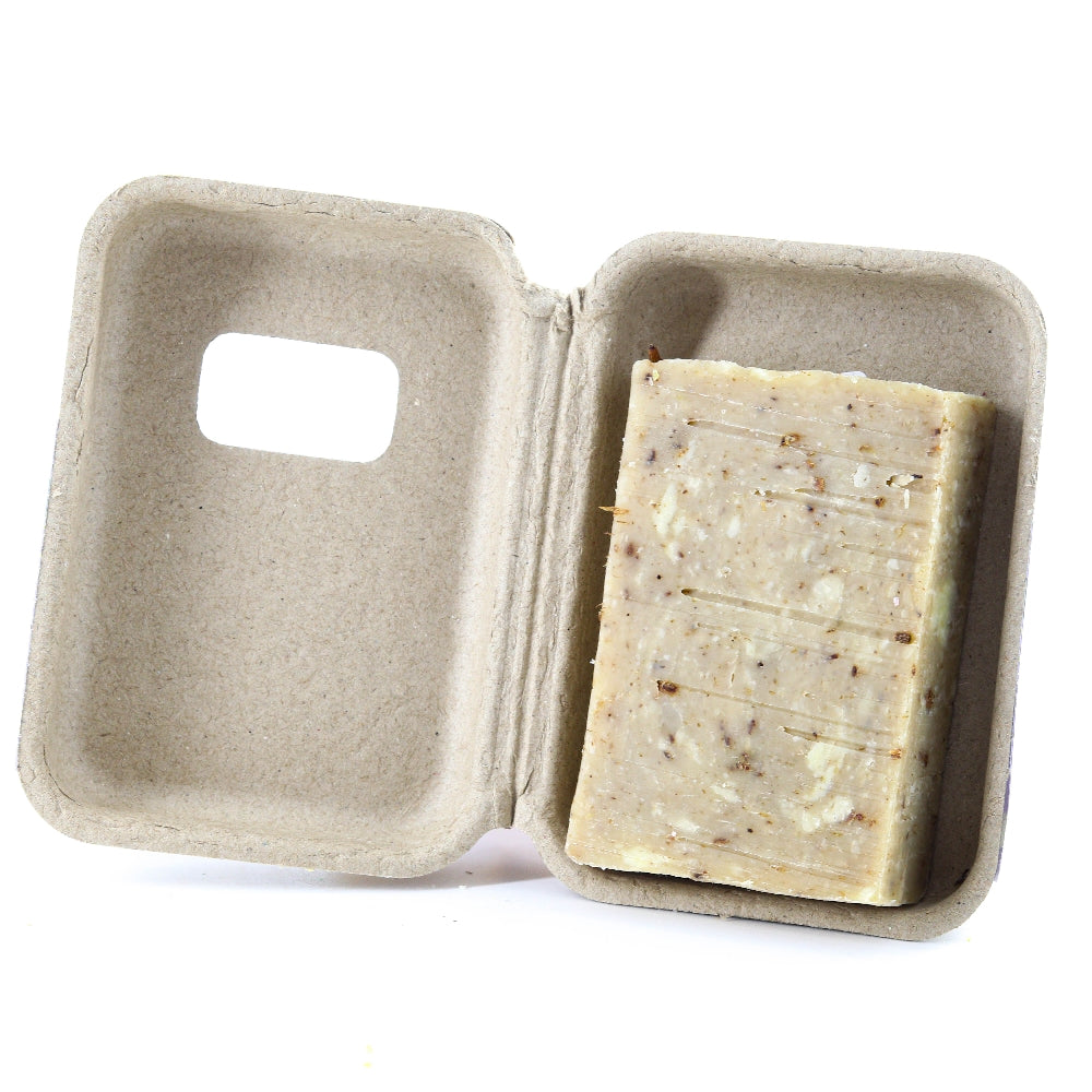 SAPONE DI NATALE ALLA LAVANDA IN PACKAGING DI CARTONE RICICLATO