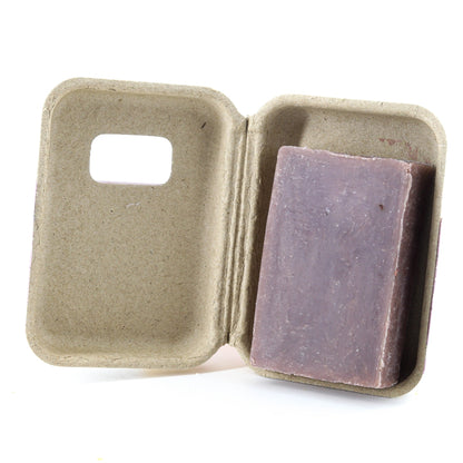 EMBALLAGE DE SAVON VIOLET EN CARTON RECYCLÉ