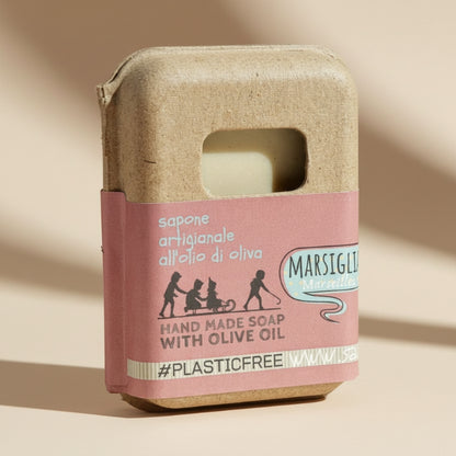 100% MARSEILLE OLIVE OIL SOAP RECYCLED CARDBOARD PACKAGING 100 GR