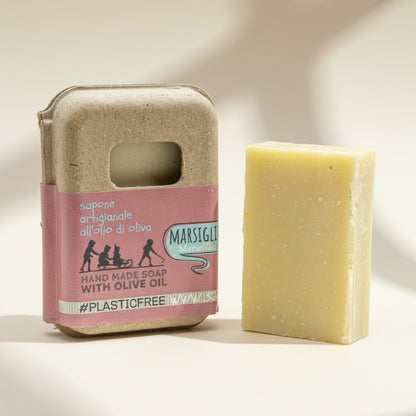 100% MARSEILLE OLIVE OIL SOAP RECYCLED CARDBOARD PACKAGING 100 GR