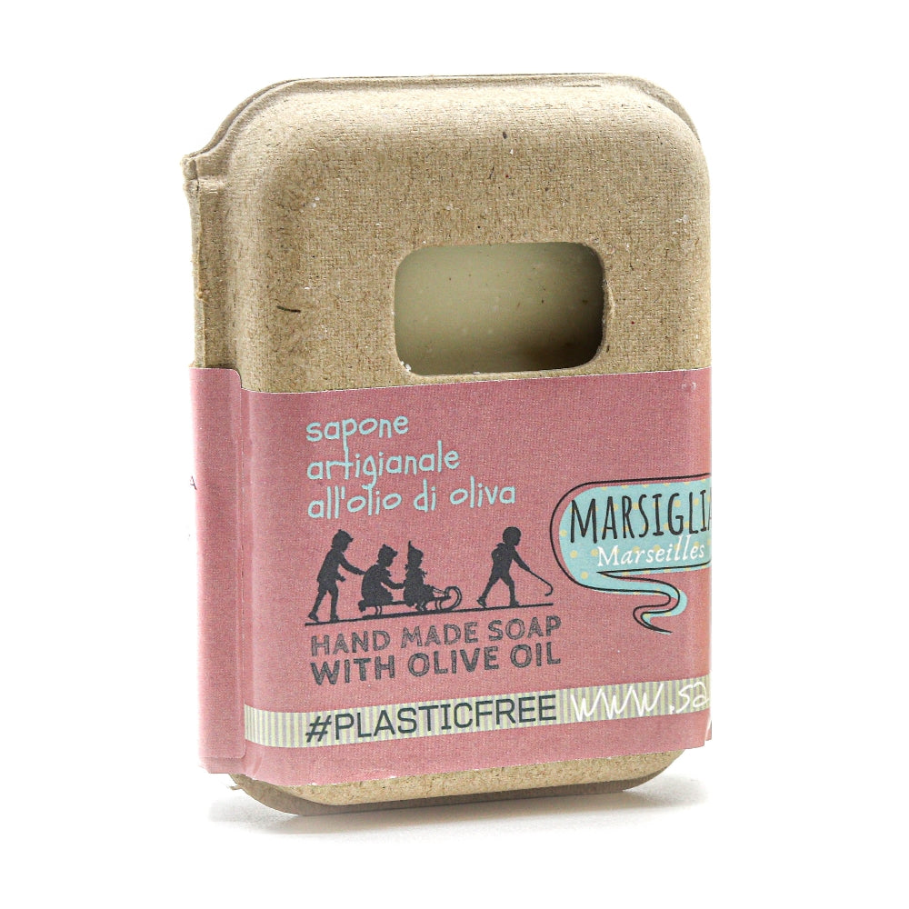 100% MARSEILLE OLIVE OIL SOAP RECYCLED CARDBOARD PACKAGING 100 GR