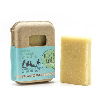 Emballage de savon en bois de cèdre fabriqué à partir de carton recyclé