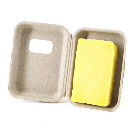 EMBALLAGE DE SAVON AU BOIS DE SANTAL EN CARTON RECYCLÉ