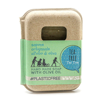 TEA TREE SOAP PACKAGING IN RECYCLED CARDBOARD