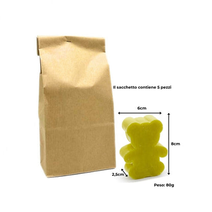 5 BLACK ORCHID SOAPS – LARGE PINE AND TEDDY BEAR SHAPES