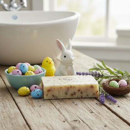 EASTER GIFT IDEA: LAVENDER SOAP MADE OF RECYCLED CARDBOARD