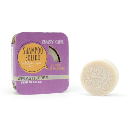 SHAMPOO SOLIDO BABY GIRL AL FIOR DI TALCO senza BAR SAVER IN SUGHERO