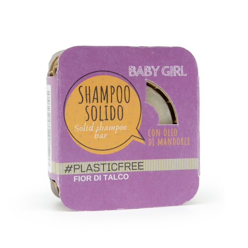 SHAMPOO SOLIDO BABY GIRL AL FIOR DI TALCO senza BAR SAVER IN SUGHERO