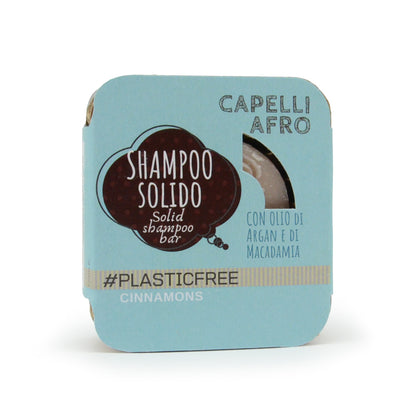 SHAMPOO SOLIDO CAPELLI AFRO O RICCI POROSI ALLA CANNELLA