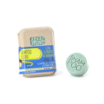 SHAMPOO SOLIDO CAPELLI CON FORFORA ALL'INCENSO senza BAR SAVER IN SUGHERO